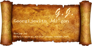 Georgijevits Jázon névjegykártya